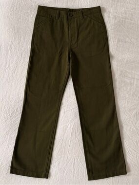 Acne Studios Olive Green Straight-Leg Pants